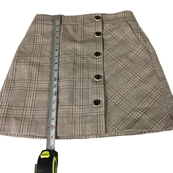 Formal office E.Land button up short pattern zip up mini skirt - Picture 7 of 8